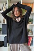 Beyond Terry Oversized Cowl Knit Black